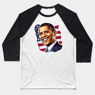 Barack Obama American Flag Baseball T-Shirt